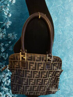 Fendi ZuccaFend Monogram 2-Way Bag – Vintage Y2K | Crossbody + Top Handle | Rare